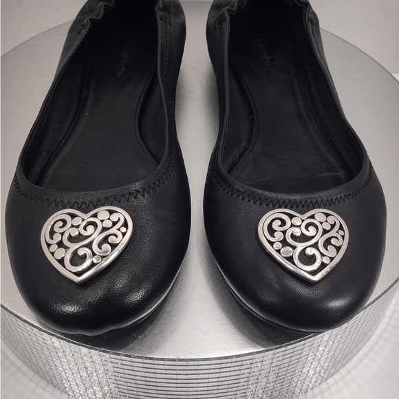 Brighton Black Ballet Flats with Heart size 8.5 pre Owned Exellent condition - Picture 14 of 14
